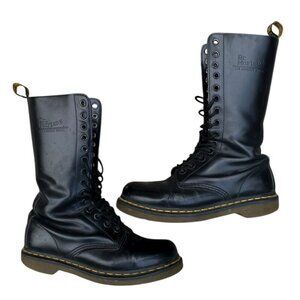 Dr Martens Eye Tall Lace Up Womens Boots Size 7 Black Leather